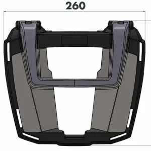 Ostatnie sztuki Stelaż pod kufer centralny Easyrack czarny Suzuki GSX-8TT 6613556 01 01
