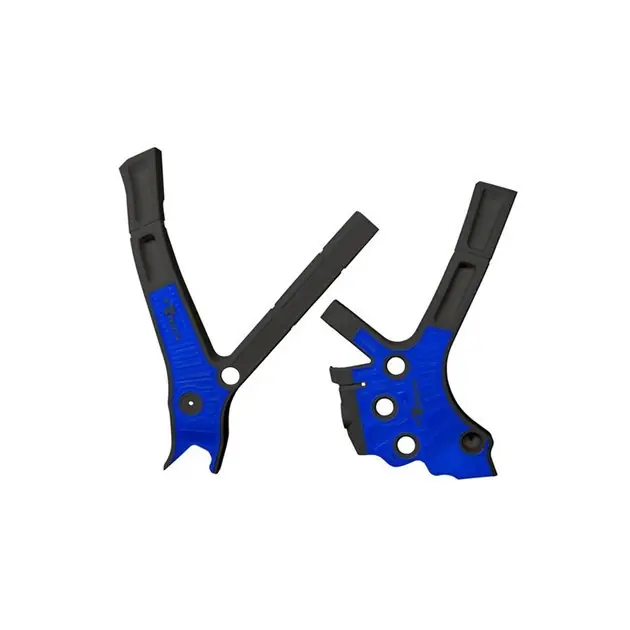 Ograniczona ilość Osłony ramy BI-MATERIAL SUPER GRIP Yamaha YZ 125/250, Fantic XE/XX 125/250/300 Czarny/Niebieski RACETECH PRTYZ0NRBL2