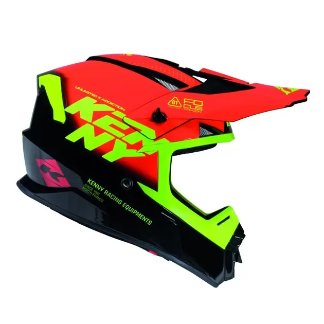 Kask Cross/Enduro Track Graphic Focus Red Czerwony/Czarny / Żółty XXL Kenny Racing 261-0303021-5801 Wyprzedaż