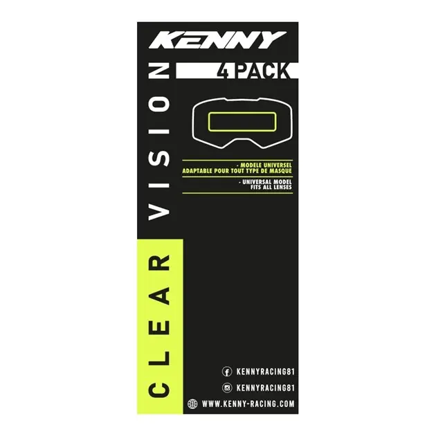 Folia ochronna do gogli Vision Performance (60mm x 150mm) (4 szt.) Kenny Racing 251-0702015 Oferta