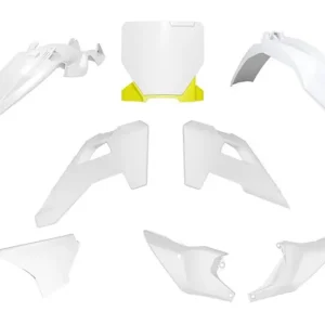 Wyprzedaż Komplet plastików Husqvarna TC 85 OEM biały/żółty Racetech KITHSQ-OEM-885