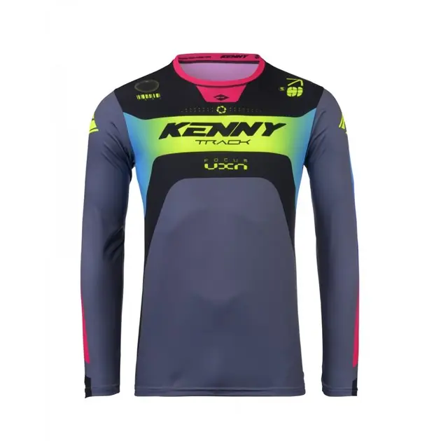 Rabat Koszulka Cross/Enduro Kenny Racing Track Focus Neon Czarny/Szary/Żółty / Różowy XL 251-3403011-5797