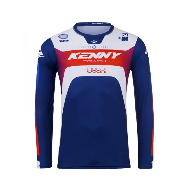 Darmowy zwrot Koszulka Cross/Enduro Kenny Racing Track Focus Patriot Niebieski/Biały / Czerwony S 251-3403011-5428