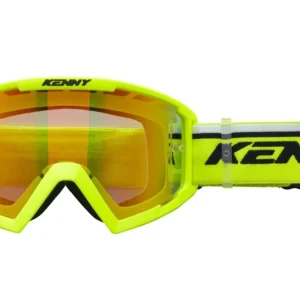 Obniżka ceny Gogle Track+ Kid/Junior/Dziecięce Neon Yellow Szybka Czerwone Lustro Kenny Racing 251-0803012-97