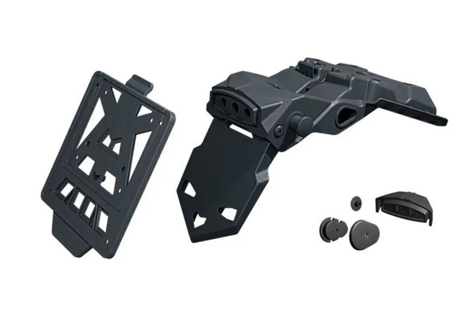 Darmowy zwrot Błotnik tylnego koła (z chlapaczem) regulowany 30/60 st. REVOLUTION Yamaha T7 Tenere 700 Czarny Racetech PTLEDT7NR24
