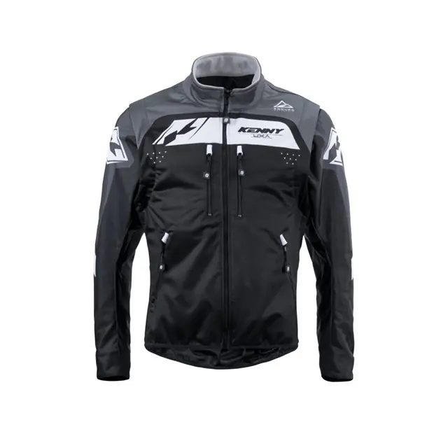 Darmowy zwrot Kurtka Adventure/Enduro Softshell Grey Czarny/Biały L Kenny Racing 231-3704010-5603