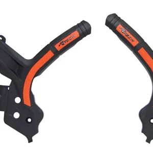 Osłony ramy Bi-Material Super Grip KTM SX 125/150/250, SXF 250/350/450, EXC/EXCF 150/250/350/450 czarno-pomarańczowe RACETECH PRTKTMNRAR2 Taniej