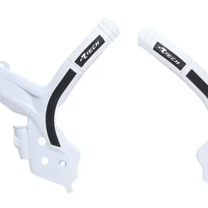 Nowy Osłony ramy Bi-Material Super Grip KTM SX 125/150/250, SXF 250/350/450, EXC/EXCF 150/250/350/450 biało-czarne RACETECH PRTKTMBNNR2