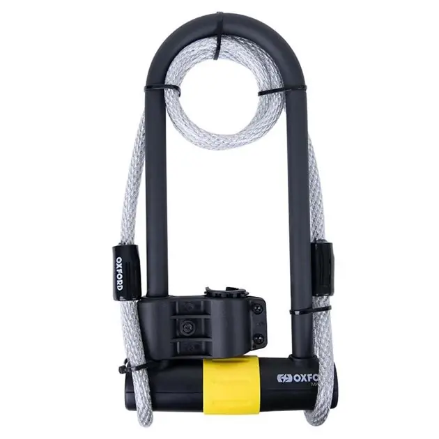 Kłódka MAGNUM DUO U-LOCK z uchwytem i linką 177x340mm Oxford LK225 Tani