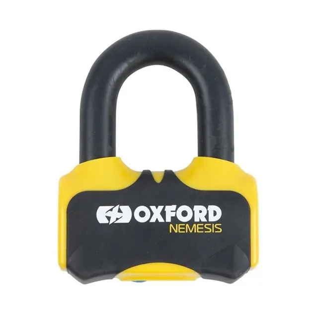 Kłódka na tarczę hamulcową Nemesis 16mm żółty fluo Oxford LK471 Nie przegap