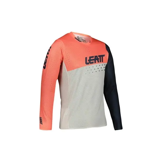 Bezpieczne zakupy Koszulka rowerowa dziecięca MTB Gravity 4.0 Junior Jersey Coral (M 130-140 CM) LEATT 5022080741