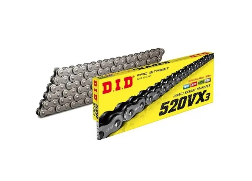 Łańcuch napędowy 520 VX3 94 X-Ring otwarty z zapinką DID 520VX3-94 Premium