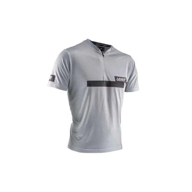 Dostępne od ręki Koszulka rowerowa z zamkiem DBX 1.0 Zip Jersey Slate kolor szary Rozmiar M LEATT 5020003142