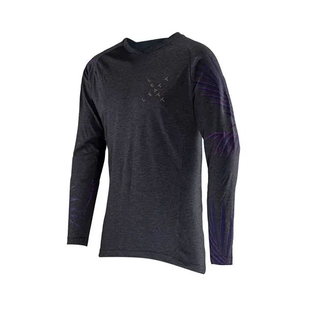 Hit sprzedaży Koszulka rowerowa MTB Gravity 2.0 Jersey Palm kolor Grafitowy rozmiar XL Leatt 5024120384