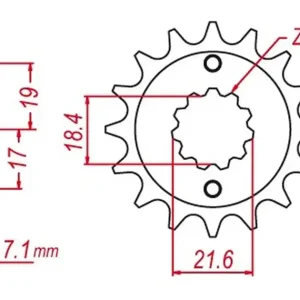 Zamów dziś Zębatka przednia Hornet 2260 14 Suzuki RMZ 450 SAMOOCZYSZCZAJĄCA (ŁAŃC. 520) MTX PARTS 10H-28H-14