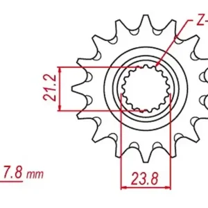 Oferta czasowa Zębatka przednia Hornet 2320 14 Honda CRF 250R SAMOOCZYSZCZAJĄCA (ŁAŃC. 520) MTX PARTS 10H-1344-14