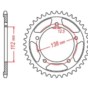 Bezpieczna płatność Zębatka tylna 4350 40 Honda CB 500, CB 750F (ŁAŃC. 525) MTX PARTS 11-MW3-40