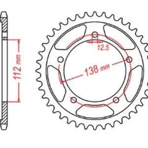 Kup teraz Zębatka tylna 408 43 Honda CBR 600F, CBF 1000 (SC58) (ŁAŃC. 530) MTX PARTS 11-MW0-43