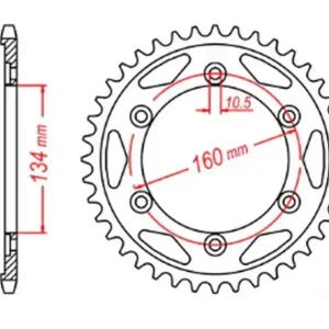 Zębatka tylna 4399 40 Honda CBR 1000 RR, VTR 1000SP1/SP2 (ŁAŃC. 530) MTX PARTS 11-MCJ-40 Szybka dostawa