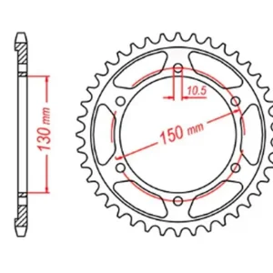 Zębatka tylna 300 46 Yamaha FZ 8 (ŁAŃC. 525) (39P/42P) MTX PARTS 11-4NX-46 Nowość