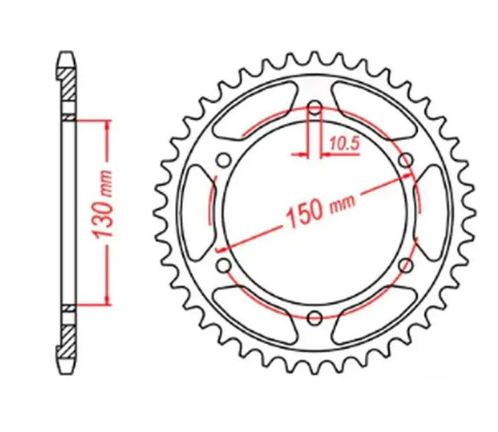 Zębatka tylna 300 46 Yamaha FZ 8 (ŁAŃC. 525) (39P/42P) MTX PARTS 11-4NX-46 Nowość