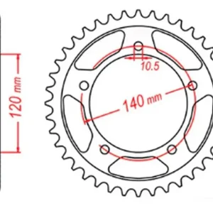 Ostatnia szansa Zębatka tylna 4409 40 Suzuki SV 1000, GSXR 1000 (-1) (ŁAŃC. 530) MTX PARTS 11-41F-40