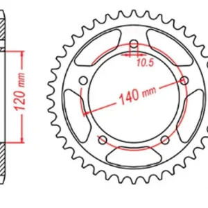Zębatka tylna 4398 47 Suzuki DL 650 V-STROM (ŁAŃC. 525) MTX PARTS 11-35F-47 Wybór klientów
