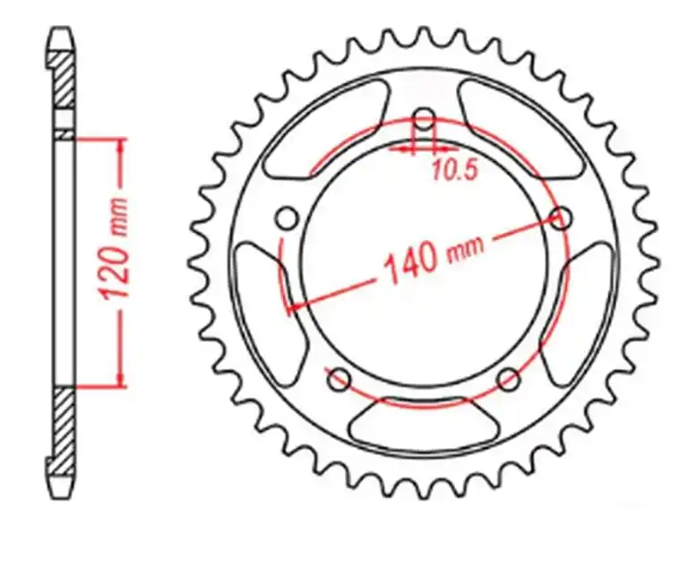 Ekspresowa dostawa Zębatka tylna 4398 41 Suzuki DL 1000, GSXR 750 (-1) (ŁAŃC. 525) MTX PARTS 11-35F-41