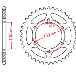 Rabat Zębatka tylna Honda NX 650, Yamaha XJ 6 46 (ŁAŃC. 520) MTX Parts 11-305-46