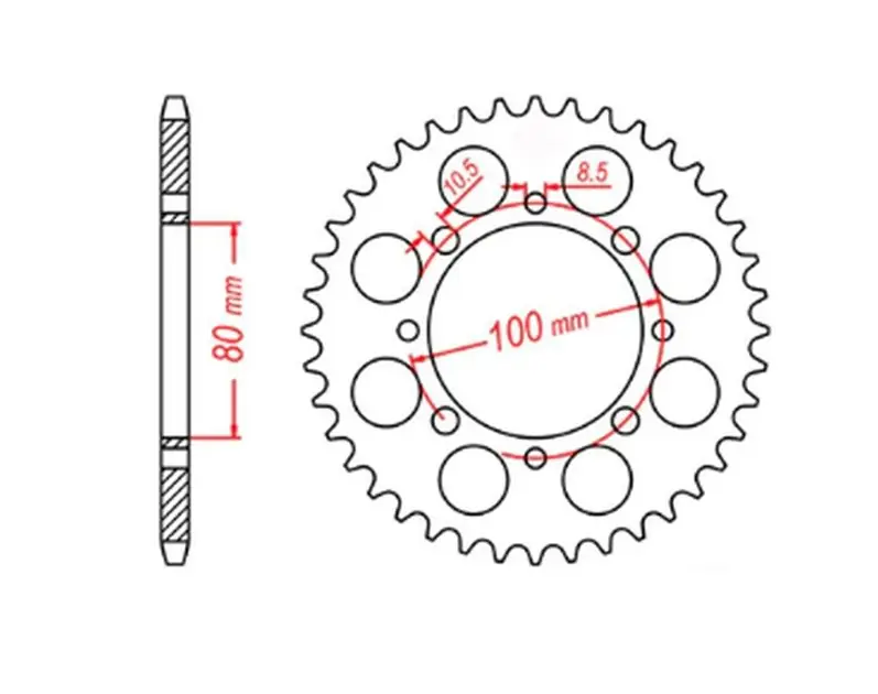 Niska cena Zębatka tylna Suzuki GZ 250 MARAUDER, GN 250 41 (ŁAŃC. 520) MTX Parts 11-113-41