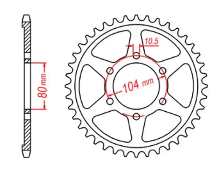 Zębatka tylna Kawasaki ZZR 1400 41 (ŁAŃC. 530) MTX Parts 11-054-41 Ostatnie sztuki