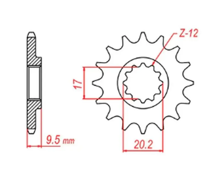 Zębatka przednia KTM SX 65 14 (ŁAŃC. 420) MTX Parts 10-KT4-14 Do wyczerpania zapasów