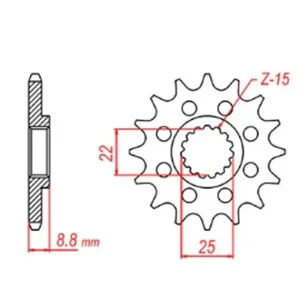 Zębatka przednia KTM SX/EXC 14 (ŁAŃC. 520) MTX Parts 10-KT1-14 Popularny