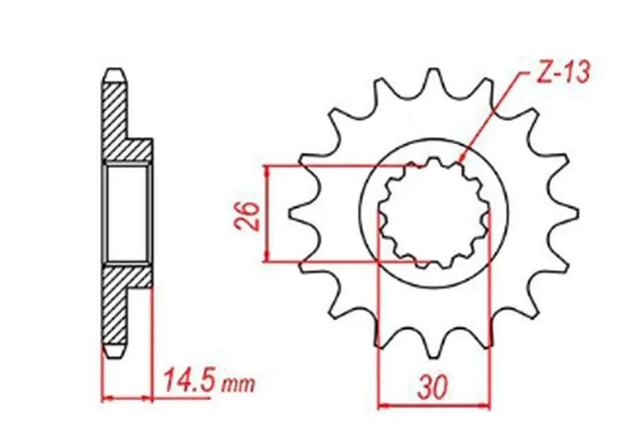 Zębatka przednia Honda CR 125 13 (ŁAŃC. 520) MTX Parts 10-6KS-13 Dostępne od ręki