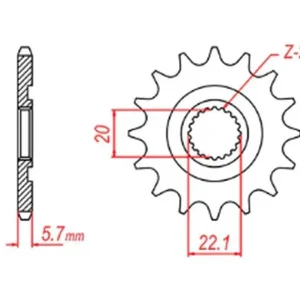 Ostatnia szansa Zębatka przednia Yamaha YZF 250, WR 250F 13 (ŁAŃC. 520) MTX Parts 10-5NL-13