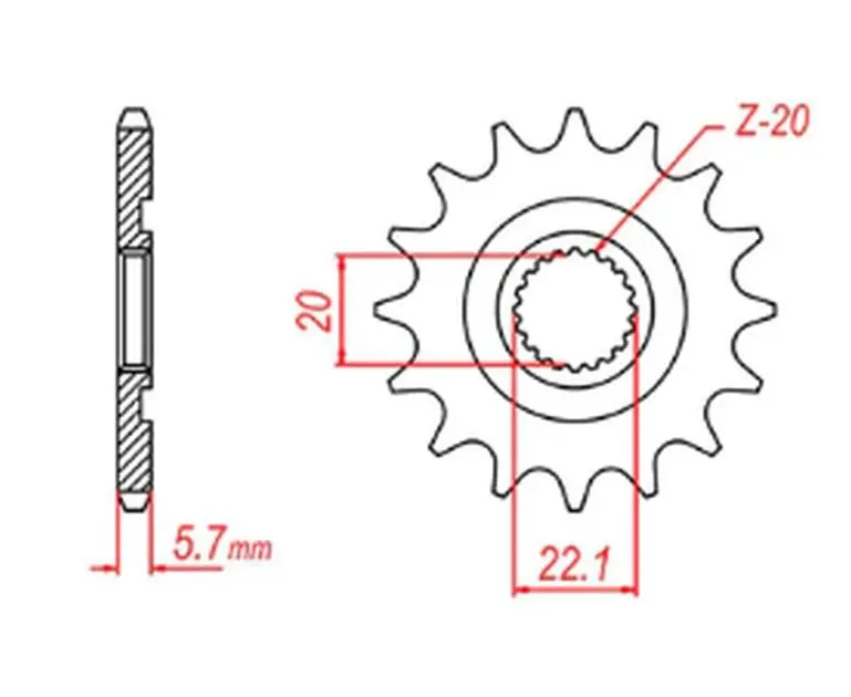 Ostatnia szansa Zębatka przednia Yamaha YZF 250, WR 250F 13 (ŁAŃC. 520) MTX Parts 10-5NL-13