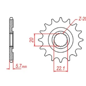Zębatka przednia Yamaha YZF 250, WR 250F 12 (ŁAŃC. 520) MTX Parts 10-5NL-12 Wyjątkowa oferta