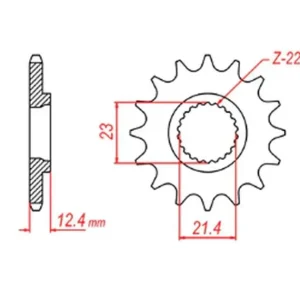 Do wyczerpania zapasów Zębatka przednia Yamaha 250 TRICKER, YBR 250 15 (ŁAŃC. 428) MTX Parts 10-594-15