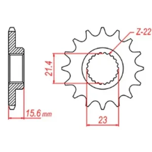Zębatka przednia Yamaha XT 600, XTZ 660 15 (ŁAŃC. 520) MTX Parts 10-2NX-15 Wysoka jakość
