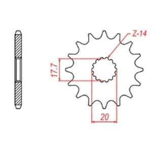 Kup online Zębatka przednia Yamaha YZ 125 13 (ŁAŃC. 520) MTX Parts 10-2HG-13