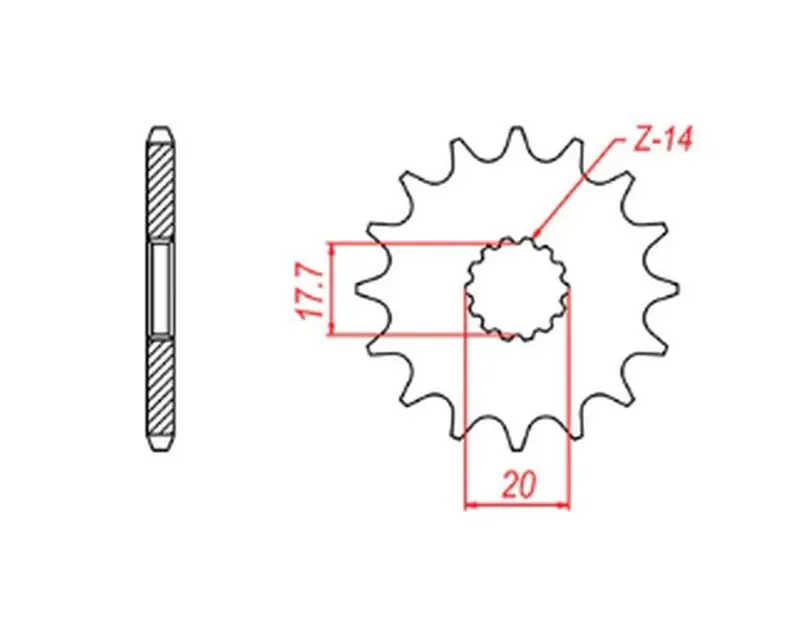 Kup online Zębatka przednia Yamaha YZ 125 13 (ŁAŃC. 520) MTX Parts 10-2HG-13