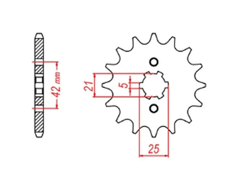 Ekspresowa dostawa Zębatka przednia Honda XR 600R, TRX 400EX/X 14 (ŁAŃC. 520) MTX Parts 10-103-14