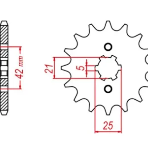 Zębatka przednia Kawasaki KX 250, Yamaha YZ 250 13 (ŁAŃC. 520) MTX Parts 10-0Y1-13 Kup teraz