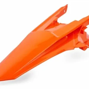 POLISPORT BŁOTNIK TYŁ (BEZ BOCZKÓW) KTM EXC 125/200/250/300/450/500, EXC-F 250/350/450/500 `17-19 KOLOR POMARAŃCZOWY (WITH PINS) Bezpieczne zakupy