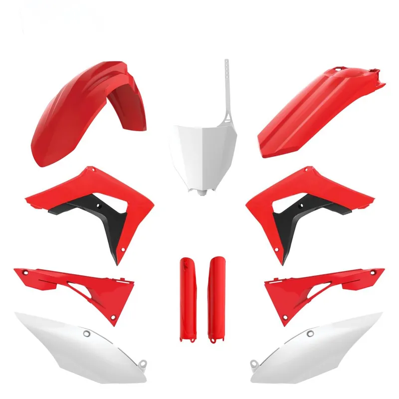Szybka dostawa POLISPORT KOMPLET PLASTIKÓW (FULL KIT) HONDA CRF 250RX ‘19-‘21; CRF 450RX ‘17-‘20 W ZESTAWIE TABLICA PRZEDNIA (8667200002) I OSŁONY AMORTYZARORÓW (8351900003) KOLOR CZERWONY CZARNY