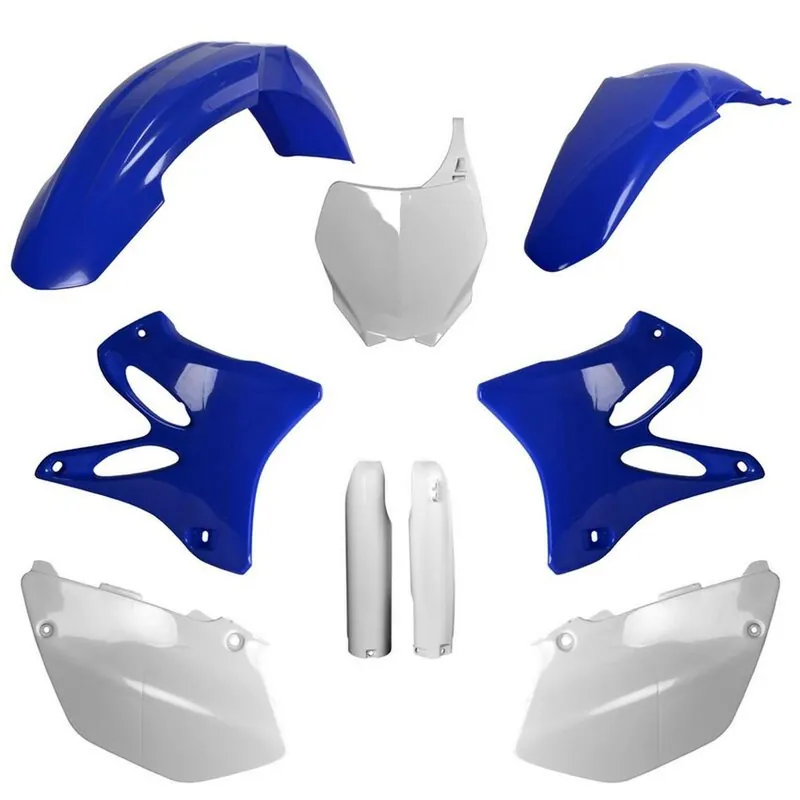 Wyjątkowa oferta POLISPORT KOMPLET PLASTIKÓW (FULL KIT) YAMAHA YZ 125/250 ‘06-‘07 W ZESTAWIE TABLICA PRZEDNIA (8658100001) I OSŁONY AMORTYZARORÓW (8398100001) KOLOR NIEBIESKI BIAŁY OEM