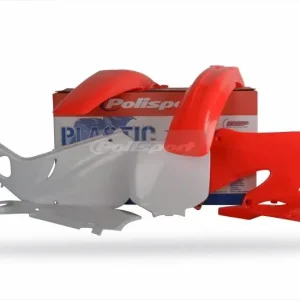 POLISPORT WYPRZEDAŻ KOMPLET PLASTIKÓW HONDA CR 125 ‘98-‘99; CR 250 ‘97-‘99 KOLOR OEM CZERWONY FLUO-R BIAŁY Oferta limitowana