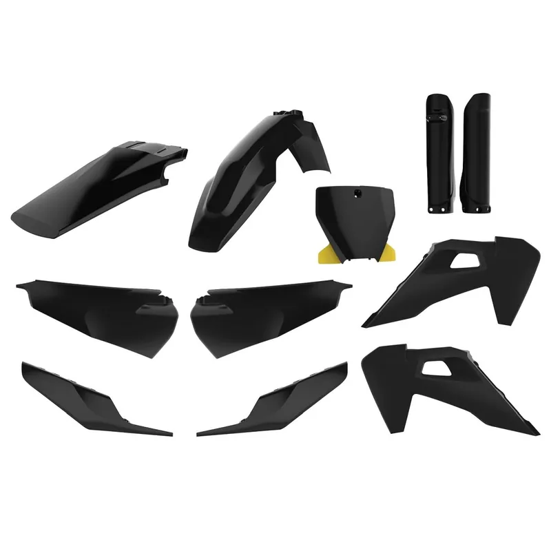 Ostatnia szansa POLISPORT KOMPLET PLASTIKÓW (FULL KIT) HUSQVARNA TC/FC TPI ‘19-‘22 W ZESTAWIE TABLICA PRZEDNIA (8666500006) I OSŁONY AMORTYZATORÓW (8398900002) KOLOR CZARNY