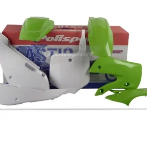 Bezpieczne zakupy POLISPORT KOMPLET PLASTIKÓW KAWASAKI KX 65 ‘00-‘24 W ZESTAWIE TABLICA PRZEDNIA (8661500010) KOLOR ZIELONO BIAŁY OEM