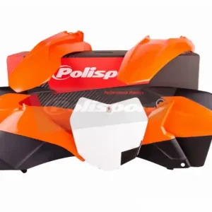 POLISPORT WYPRZEDAŻ KOMPLET PLASTIKÓW KTM EXC/EXC-F ‘14-‘16 KOLOR POMARAŃCZOWY BIAŁY OEM Wybór klientów